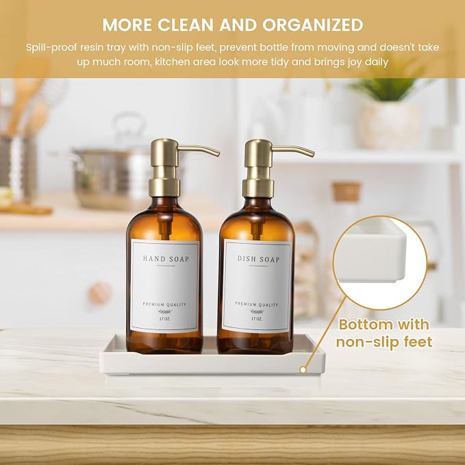 Glass Soap Dispenser for Kitchen Sink, Farmhouse Kitchen Dish Soap - Image 5