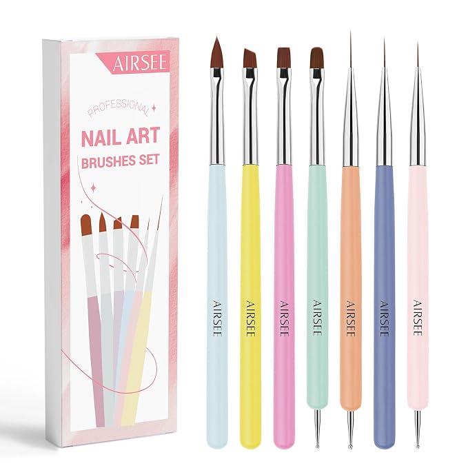 AIRSEE Gel Polish Nail Art Brushes set, DIY Manicure Tools Gift by AIRSEE
