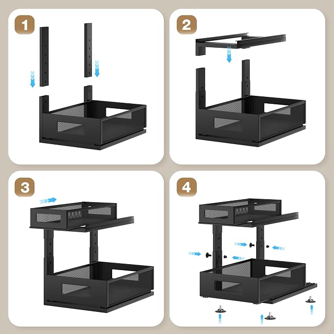 1 Pack 15.74IN-Depth Under Sink Organizer - Image 5