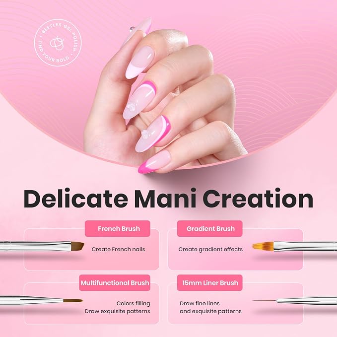 Beetles Nail Art Brushes - Image 4