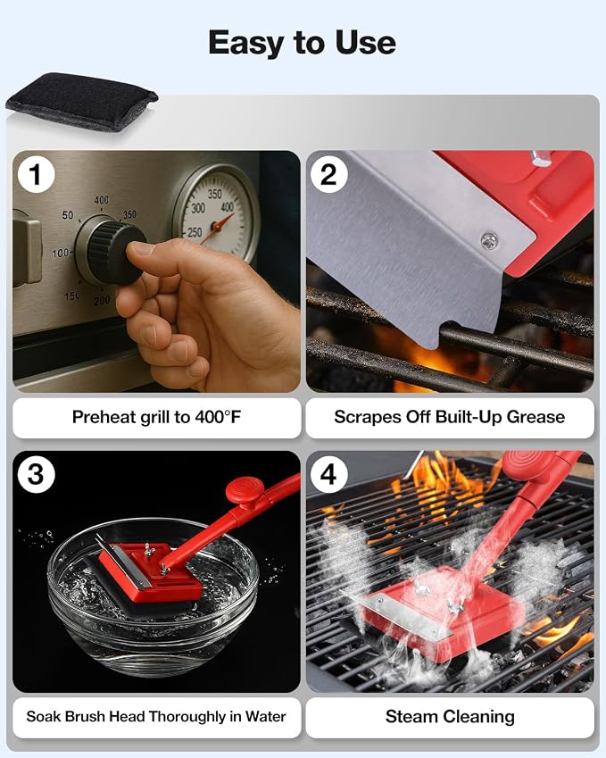 Grill Brush Bristle Free, Safe Non Metal Wire - Image 6