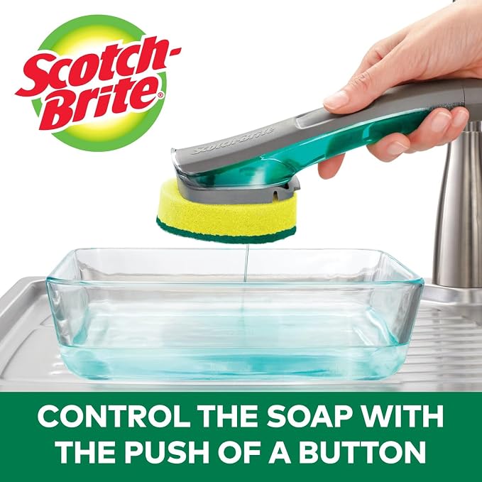 Scotch-Brite Heavy Duty Advanced Soap Control Dishwand Kit, Includes 1 Wand & 5 - Image 2