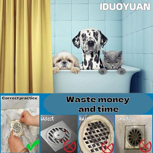 IDUOYUAN 35 Pcs Shower Drain Hair Catcher, Bathtub Drain Hair Catcher Sticky - Image 2