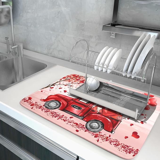 Valentine's Day Dish Drying Mats - Image 5