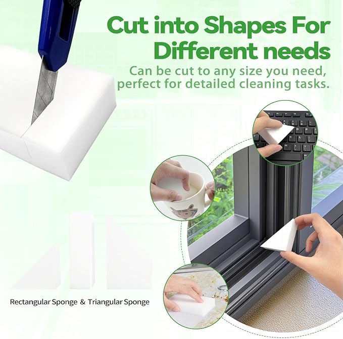 Magic Sponge Erasers, Water-Activated Cleaning Sponge, Shoes & Car Interior – - Image 6