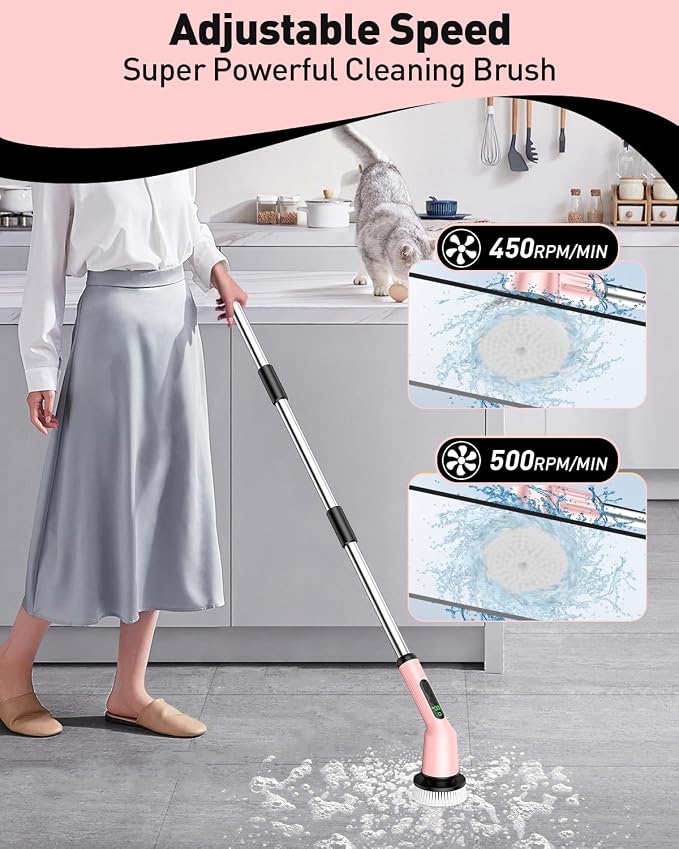 Electric Spin Scrubber for Cleaning Bathroom, Shower Scrubber Cordless Cleaning - Image 3
