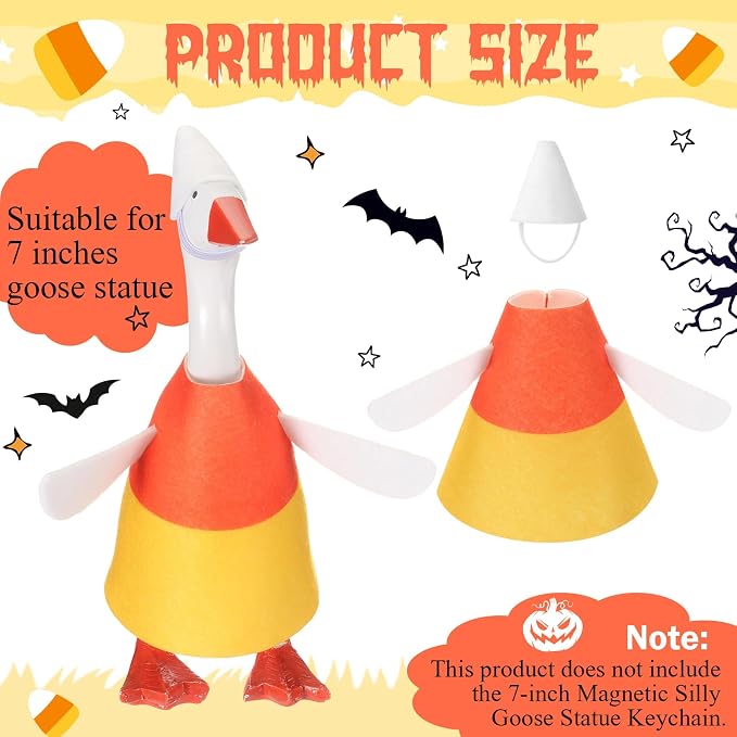 Abbylike Thanksgiving Mini Desk Goose Outfits 7 Inch Magnetic Silly Goose - Image 2