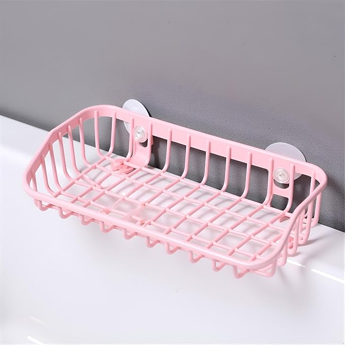 Pink Multifunctional Drain Rack, Hanging Storage Rack Drain Rack Sink Shelf - Image 2