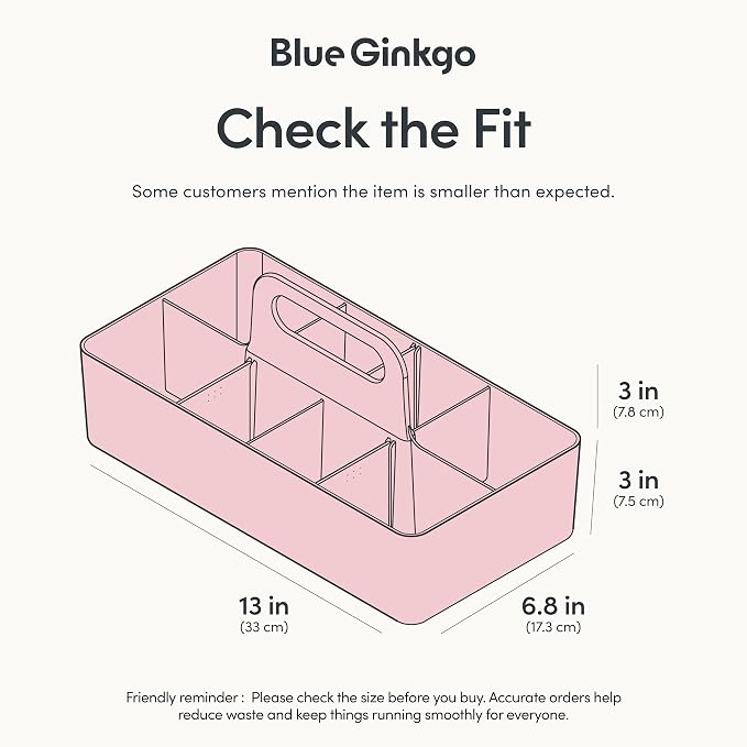 BLUE GINKGO Stackable Organizer Caddy – Korean-Made Portable Tote - Image 3