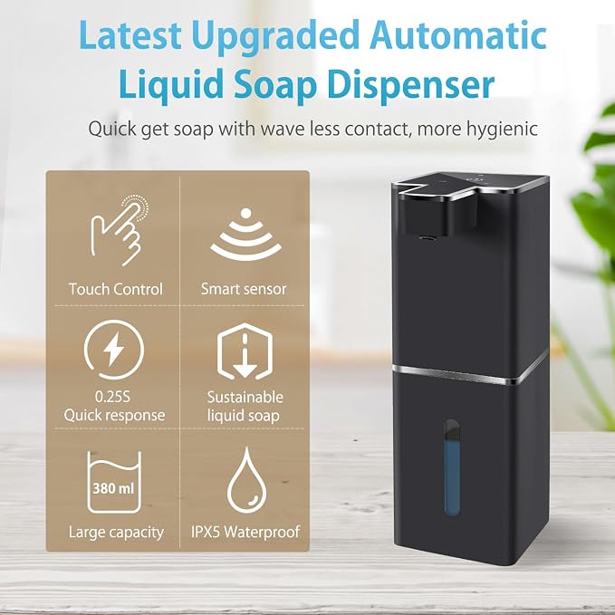 Automatic Liquid Soap Dispenser Touchless Soap Dispenser 380ml/12.8oz - Image 2