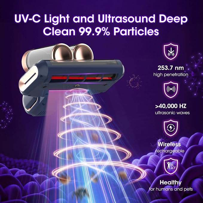 Bed Mattress Vacuum Cleaner Cordless 16Kpa Handheld Vacuum, Vacuum Cleaner - Image 3