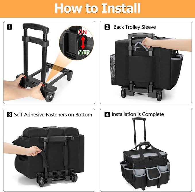 Large Rolling Cleaning Caddy - Image 5
