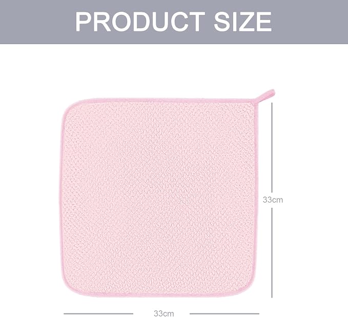 6 Piece Washcloth Set, 100% Microfiber - Image 3