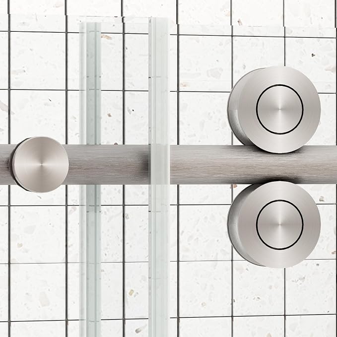 Sunrosa Frameless Shower Door, 51-55" W x 76" H Sliding Shower Door - Image 5