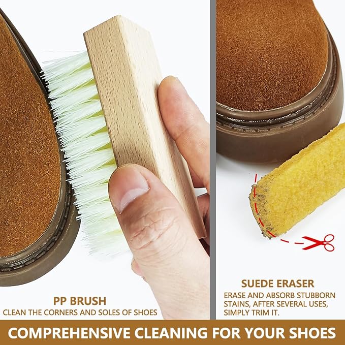 3Pcs Suede Shoe Brush and Eraser Suede Nubuck Cleaning Brush - Image 5