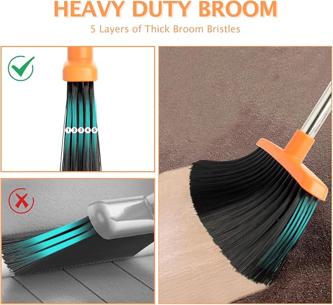 2-Pack Broom and Dustpan Set - Image 3