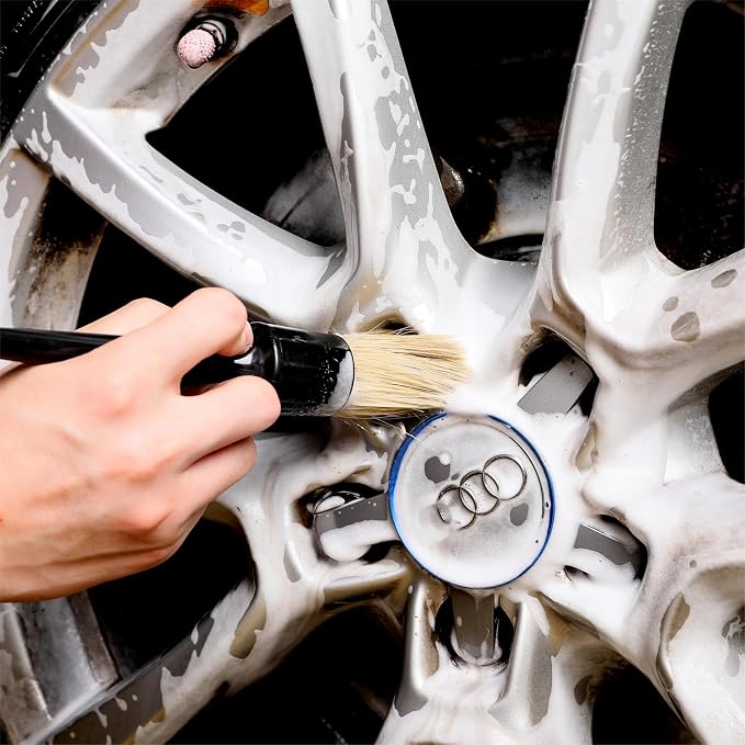 Car Detailing Brush Set, Leather Seats, Washing Wheels, Engine Bay, Car - Image 3