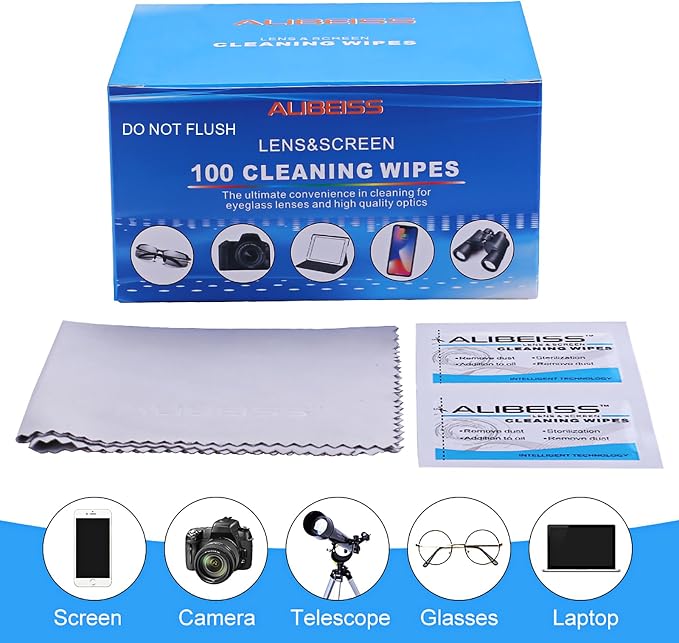 Pre-Moistened Lens Wipes ALIBEISS Screen Wipes - Image 2