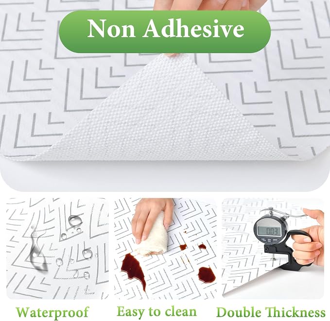 Shelf Liner for Kitchen Cabinets Non Adhesive Drawer Liner Non-Slip Thickened - Image 4
