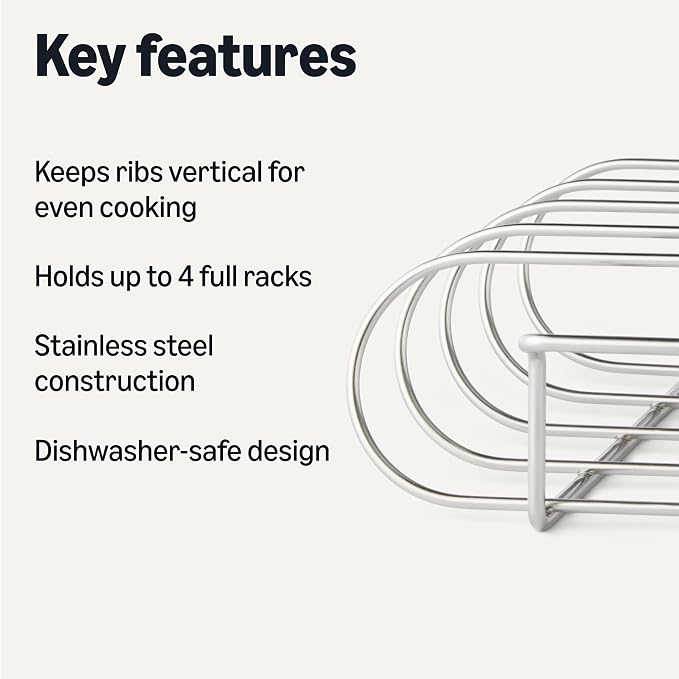 Amazon Basics Stainless Steel Rib Rack - Image 2