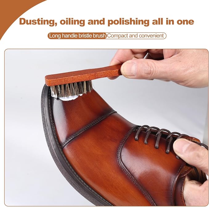 Shoe Brush Shoe Polish Brush Horse Hair Brush - Image 3