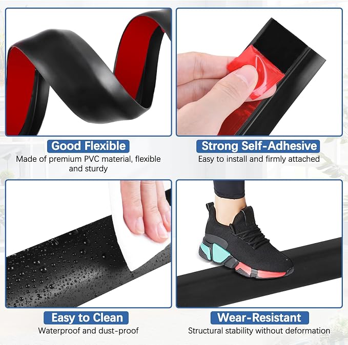 Vinyl Door Threshold Flooring Transition Strip Self Adhesive Carpet Edging Strip - Image 4