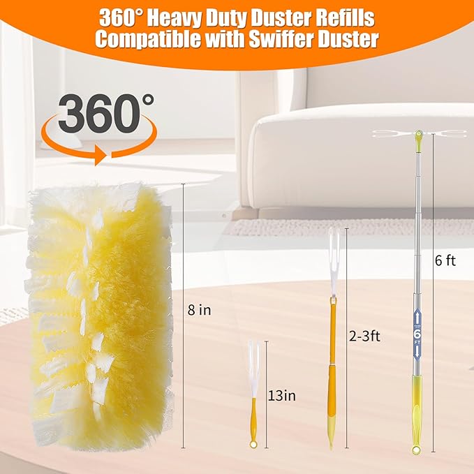 50 Count 360° Heavy Duty Duster Refills Compatible - Image 2