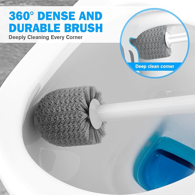 Toilet Plunger and Brush Set, Bowl Brush and Heavy Duty Toilet Plunger - Image 4