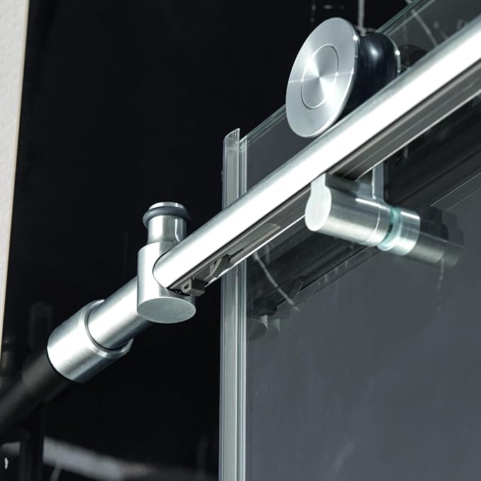 Woodbridge Frameless Single Sliding Shower Doors in Polished Chrome Finish - Image 9