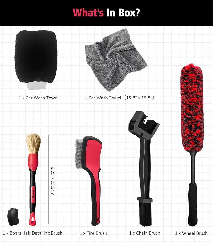YeewayVeh 6PCS Motorcycle Cleaning Kit - Image 9