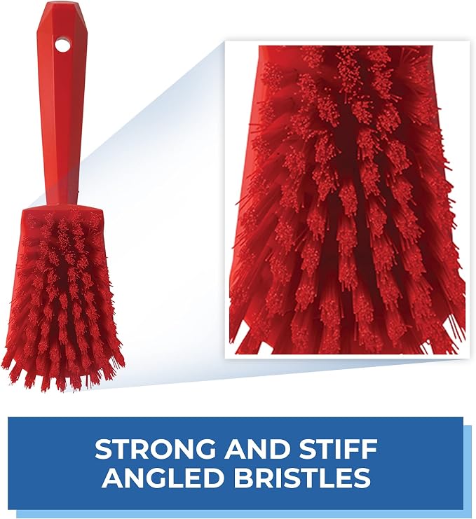 Vikan - 41924 Heavy Duty Sweep Hand Brush, Short-Handled Cleaning Brush and - Image 2