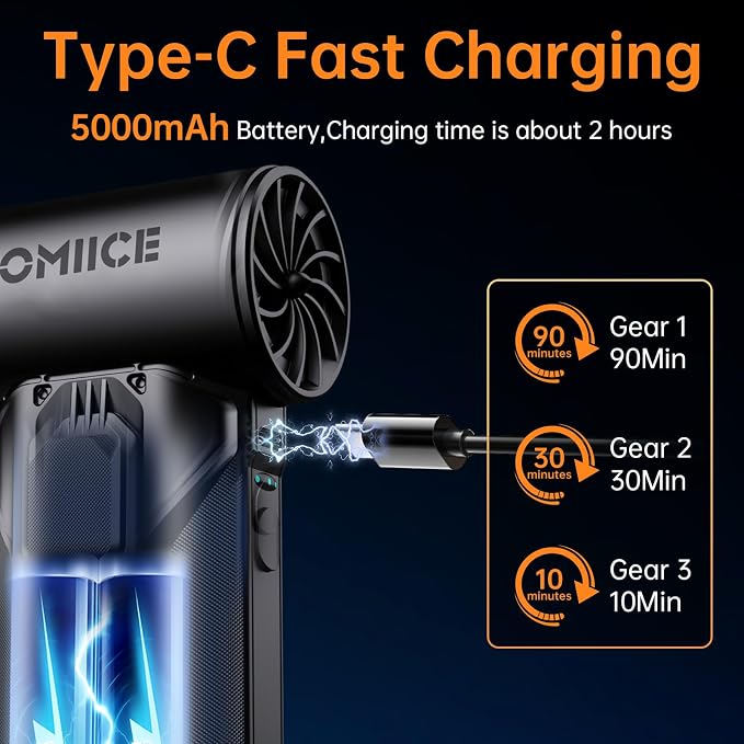 Compressed Air Duster, 150000RPM Electric Air Duster - Image 3