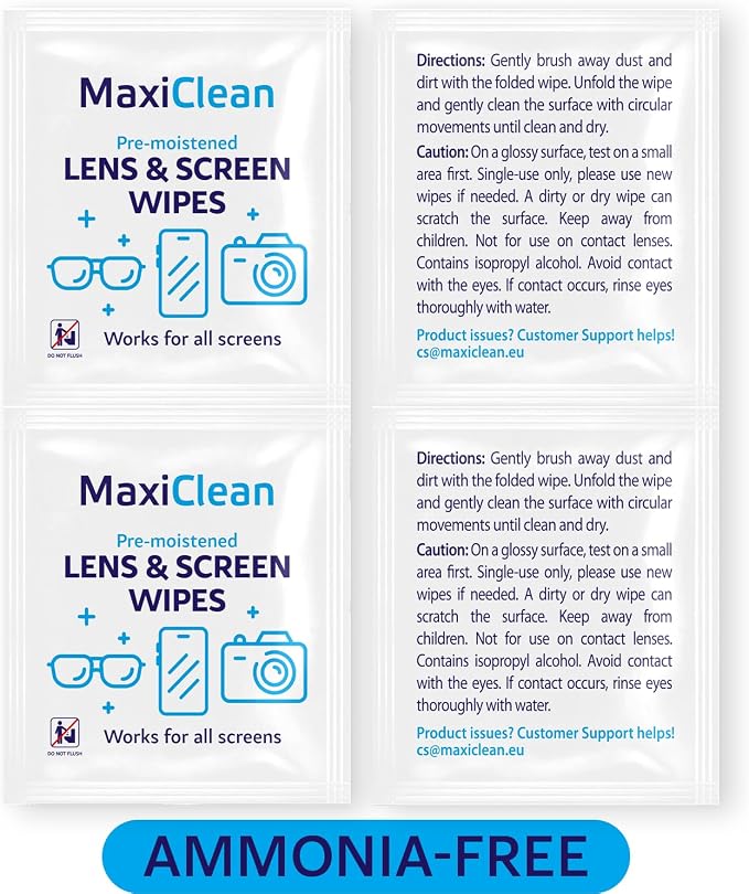 Lens Wipes for Eyeglasses – 200 Lens Wipes Individually Wrapped, Pre-moistened - Image 8