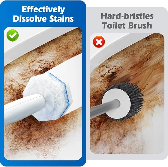 50 Count Toilet Wand Refills Disposable Toilet Brush Heads Compatible - Image 3
