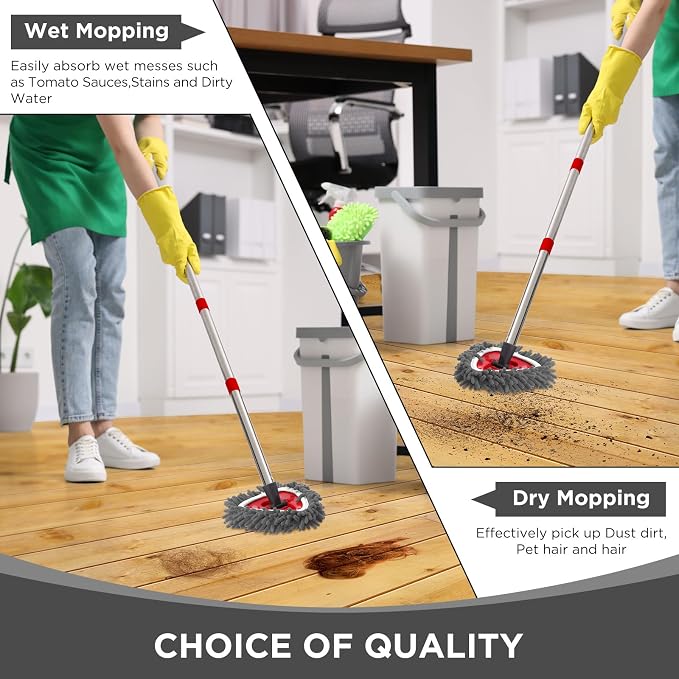 Baderke 3 Pack Chenille Mop Heads Replacements Compatible - Image 4