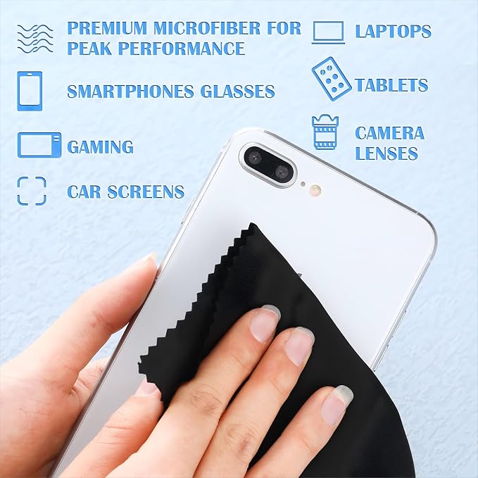 Sumind 100Pcs Eyeglass Cleaning Cloth Bulk 5.5 in Microfiber Glass Cleaning - Image 6