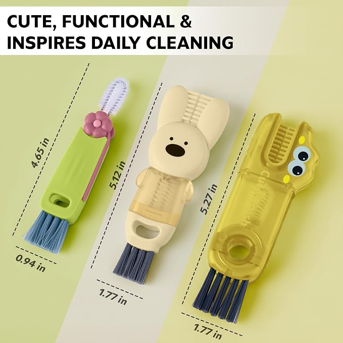 Cup Lid Cleaning Brush, 3 in 1 Lid Cleaner - Image 3