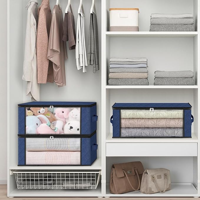 HomeHacks Storage 6-Pack Clothes Organizer Storage Bags Foldable Storage Box - Image 6