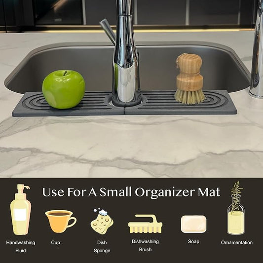 Absorbent Faucet Mat, Sink Caddy Kitchen Sink Organizer, Kitchen Counter Decor - Image 2