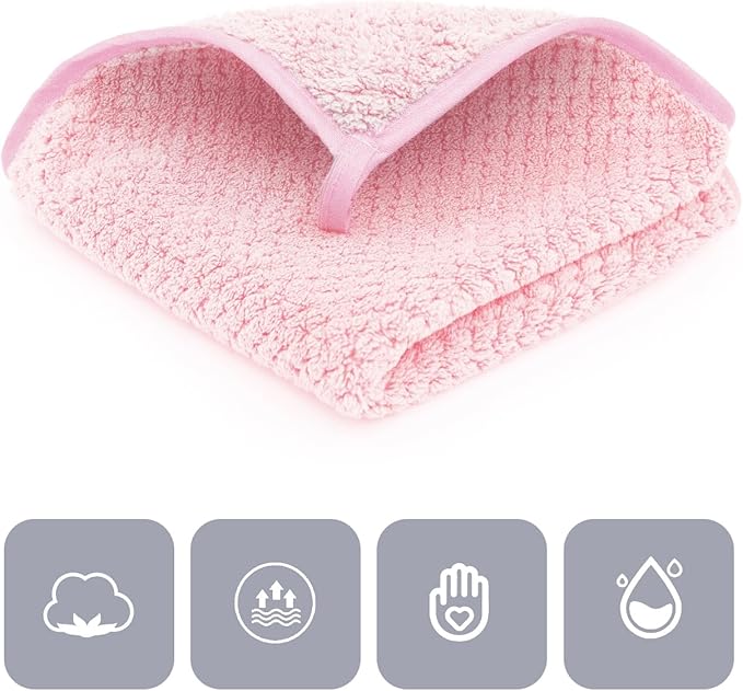 6 Piece Washcloth Set, 100% Microfiber - Image 2