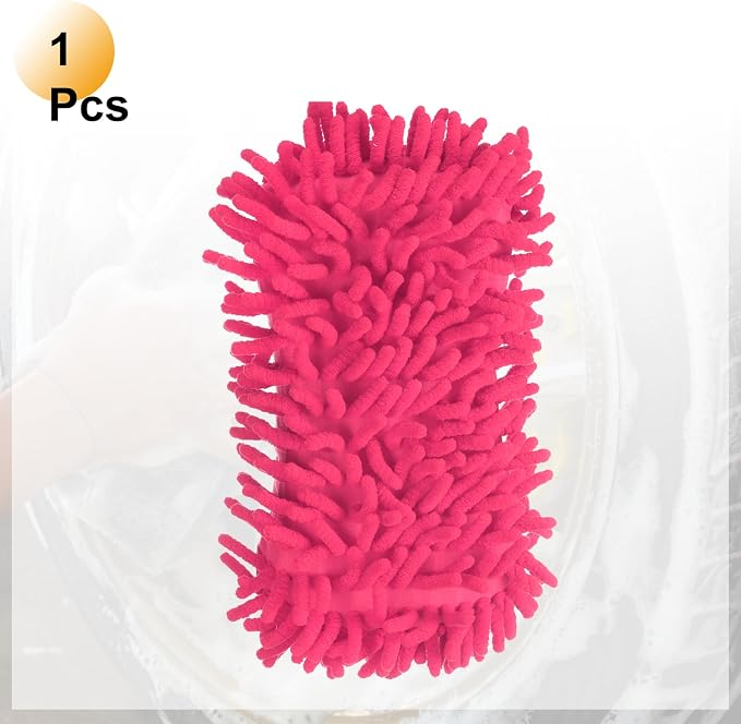 HARFINGTON Car Wash Sponge 8.7" x 4.3" Chenille Microfiber Mitt Scratch-Free - Image 3
