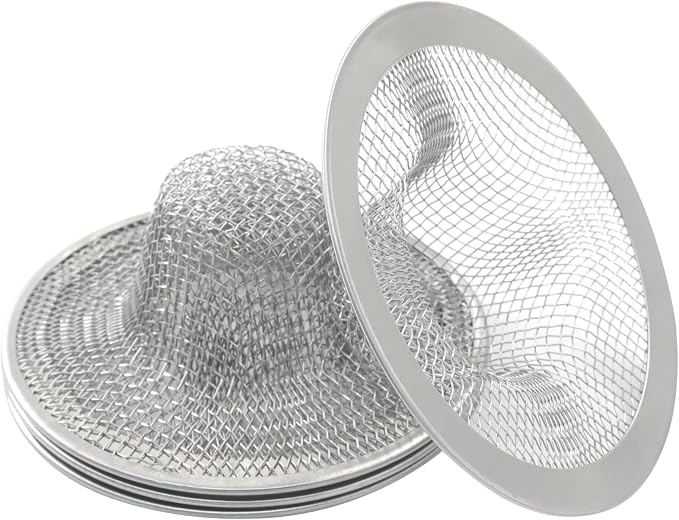 4 Pack Heavy Duty Stainless Steel Kitchen Sink Strainer, 2.75" Top / 1" Mesh - Image 3