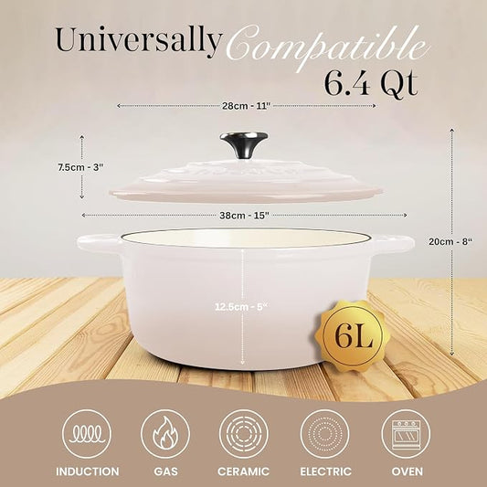 Nuovva Enamelled Cast Iron Dutch Oven Pot - Image 2