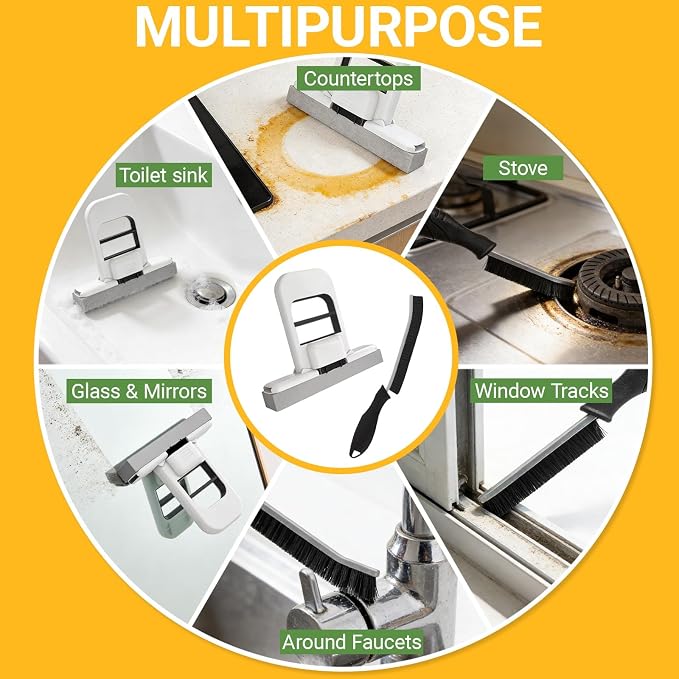 2 Pcs Mini Mop for Small Spaces, Foldable Self-Squeeze Wet and Dry Sponge Mop - Image 7