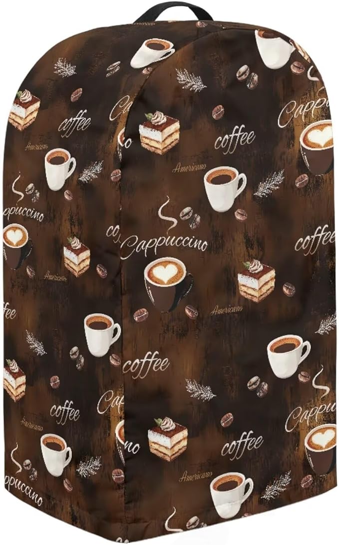 Coffee Cake Blender Dust Cover, Stand Mixer or Coffee Maker Appliance Covers with Drawstring, Anti Fingerprint Dust Proof Stain Resistant Blender Cover for Home Kitchen