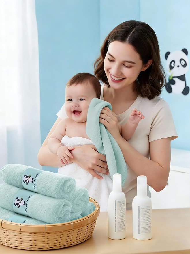 HIPHOP PANDA Baby Washcloths, Rayon Made from Bamboo - Image 3