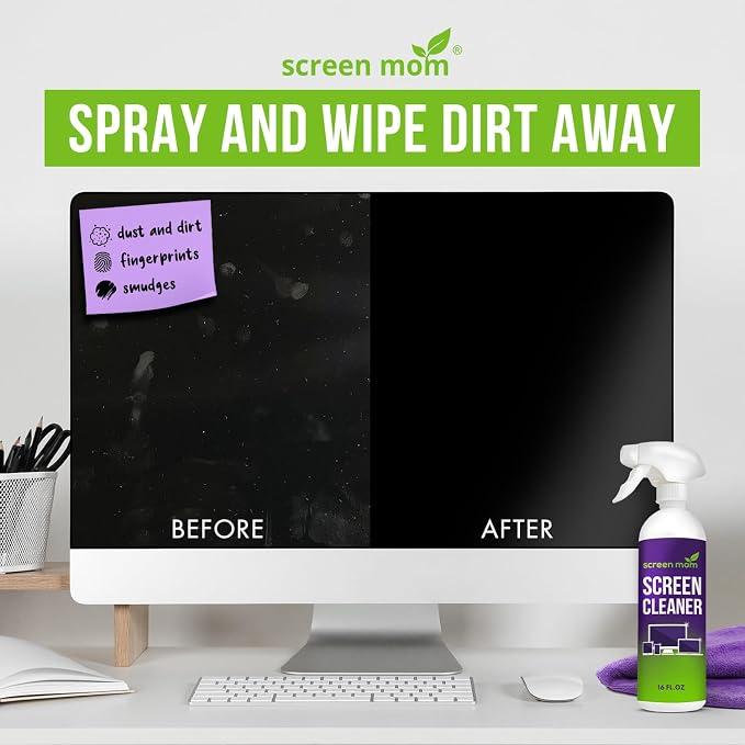 Screen Mom Screen Cleaner Purple Microfiber Cloths - Image 6