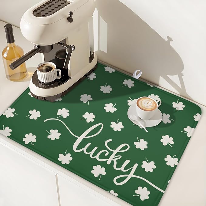 St Patricks Day Lucky Clover Dish Drying Mats - Image 7