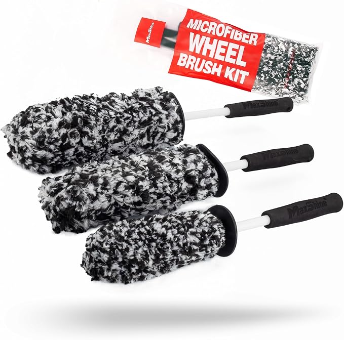 Maxshine Universal 3-Piece Microfiber Wheel Brush Kit | 14”, 18” & 20” Sizes | by Maxshine