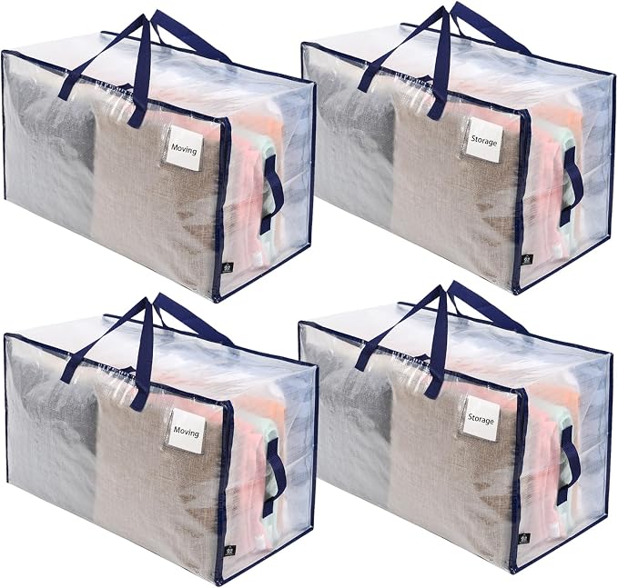 VENO 4 Pack Moving and Storage Bags, Heavy Duty, Alternative to Moving Boxes by Veno